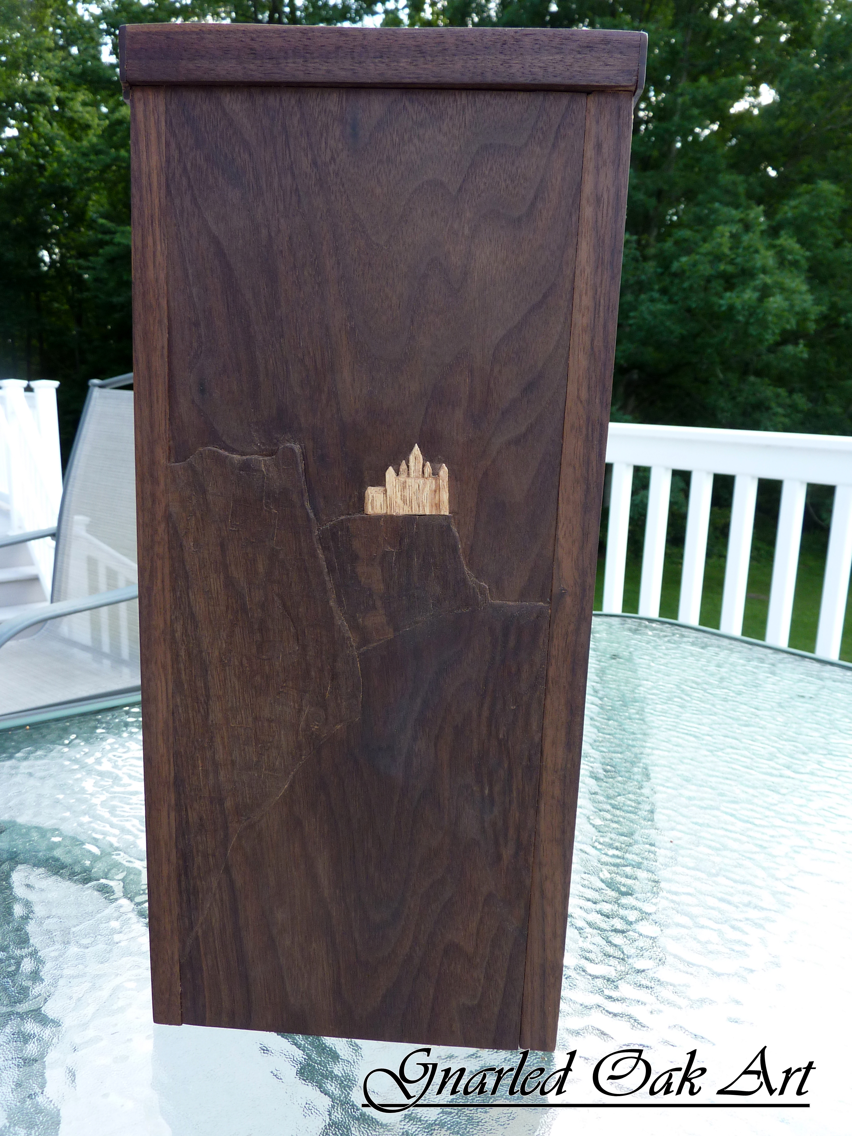 Art, fine art, Décor, home décor, office, nature, nature décor, handmade, unique, one of a kind, wood, cabin, carving, wood carving, castle, sea, wedding, card box, memories, custom, gnarled oak art, gnarled oak