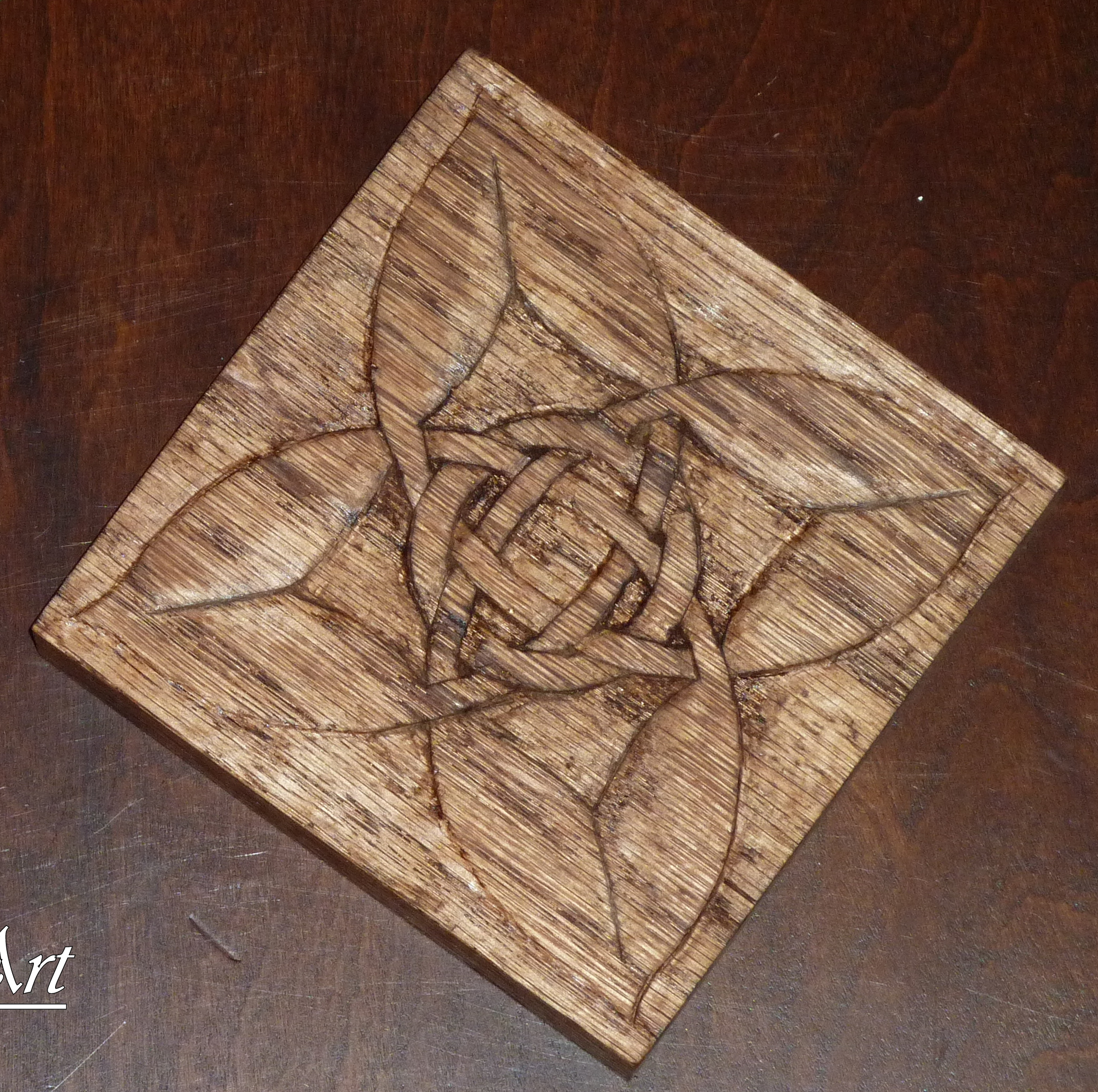 Art, fine art, Décor, home décor, office, nature, nature décor, handmade, unique, one of a kind, wood, cabin, carving, wood carving, gnarled oak art, gnarled oak, celtic knotwork
